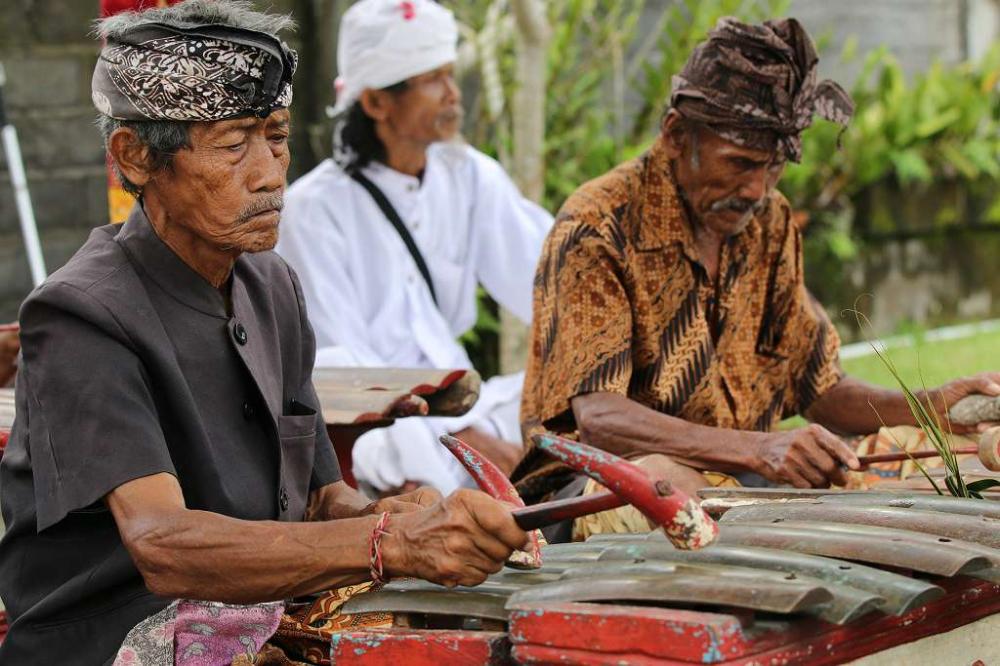 Bali Stock Picture Playing Gamelan